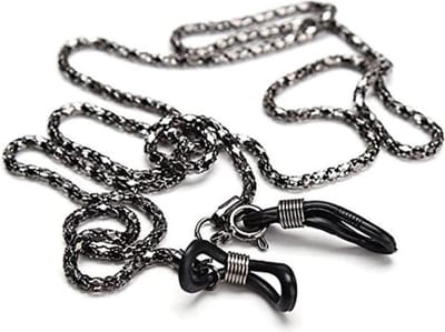 Eyezoo® Brilketting - Gevlochten Staal - Zwart - Gun Metal - Black Chain - Nuance