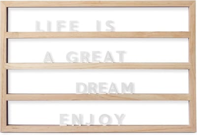 Balvi Letterbord Nature 40 X 60 Cm Hout Naturel/wit 80/delig