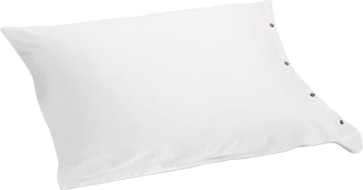 Yumeko kussensloop jersey wit 50x60 - Bio, eco & fairtrade - 1 stuk