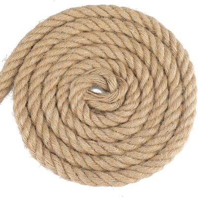 Dikke Jute Touw van 16mm, 10m Lang, 4-Voudig voor Kamperen, Tuinieren en Decoratiegebruik