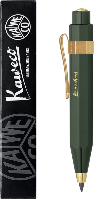 Kaweco - Vulpotlood - 3,2 - Sport Classic Green - Nostalgic Octagonal Clip Vergoldet