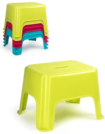 Forte Plastics Keukenkrukje/opstapje - Handy Step - blauw - kunststof - 40 x 30 x 28 cm