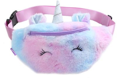 Store_7 - Leuke Eenhoorn Heuptas - Hip Taille Tas - Stijlvol en schattig - Violet - Pluche heuptas - Praktische capaciteit - Geschikt voor meisjes ...