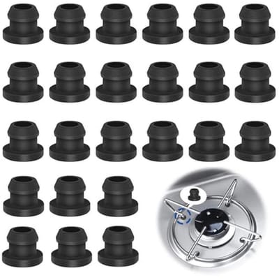 24 Stuks Pannendragerrubbers voor Camper - Rubber Stoppen voor Kookplaat en Gasfornuis - Bescherming en Isolatie