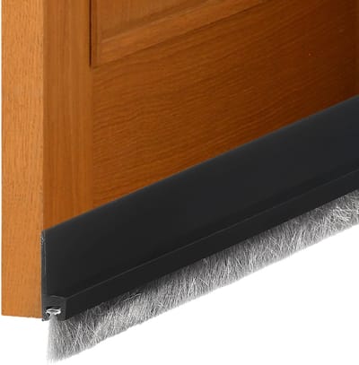 Deurafdichting Tochtstopper - Borstelafdichting Zelfklevend - Tocht Buiten Houden - Flexibel TPE Materiaal - 3 x 101 cm - Zwart