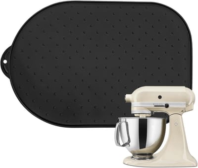 Glijmat Keukenmixer - Mixer Slider Mat - Keukenwerk Vereenvoudigen - Werkblad Bescherming - 40.2 x 27.1 cm - Zwart