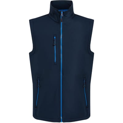 Regatta Heren Navigate Softshell 2-laags bodywarmer (Marine / Frans Blauw)