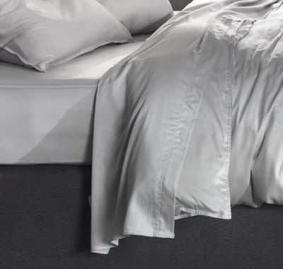 Zohome Satinado Laken - Lits-jumeaux - Katoensatijn - 270x290cm - Grijs