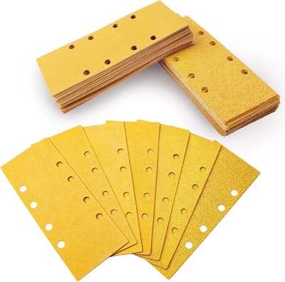 Schuurpapier Set - Schuurvellen - Materiaal Bewerken - 8-Gats Stofafzuiging - 93 x 230 mm - Geel