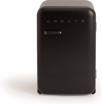 CREATE - Koelkast in retrostijl - Zwart - Handvat Zwart - FRIDGE RETRO 107L