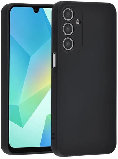Flexibele achterkant Silicone hoesje Zwart Geschikt voor: Samsung Galaxy A16