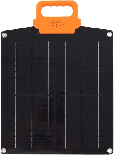 Draagbaar Zonnepaneel - Zonne-energie Oplader - Kamperen Buiten - Monokristallijn Silicium - 20 Watt - Zwart