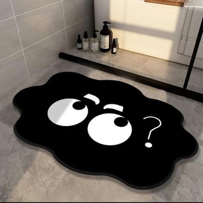 Cartoon Uitdrukking Diatomeeënaarde Vloermat Badkamer Badkamerdeur Waterabsorptie Antislipmat Huishouden Sneldrogend Gemakkelijk te onderhouden Vloermat 40 * 60cm