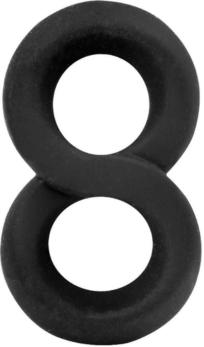 Rimba - Siliconen 8-vormige ring - Zwart