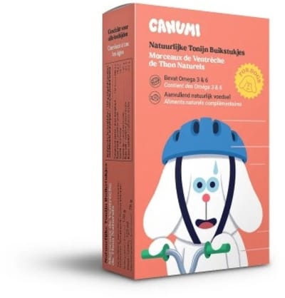 Canumi Tonijn buikstukjes voor honden - natuurlijke vis voor honden - rijk aan aminozuren en onverzadigde vetzuren - in blik - 120g