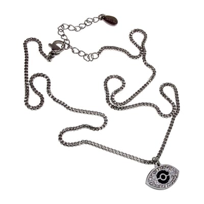 Ketting met Turks Oog Hanger, Ketting Set Dames, RVS Zilverkleurig - Verstelbaar 40 tot 45cm