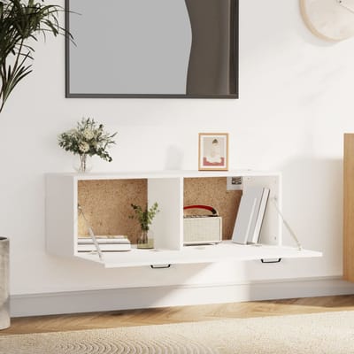 vidaXL Wandkast 100x36,5x35 cm bewerkt hout wit
