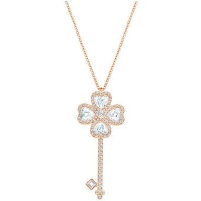 Swarovski Deary Sleutel Trui Ketting Ketting Rosé Goud Dames ketting 5345156 Rose Gold,F beige
