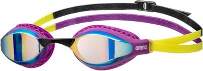 Zwembril Racing - Wedstrijd bril - Wedstrijd zwemmen - Innovatieve luchtafdichtingen - One size - Aqua/Pruim