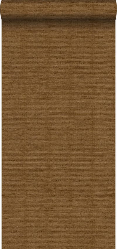 Origin Wallcoverings behang linnenstructuur roest bruin - 53 cm x 10.05 m - 347379