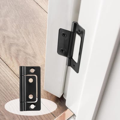 Dailygoods- Inbouwscharnieren 12 Stuks - Mat Zwart - Dempers Zonder