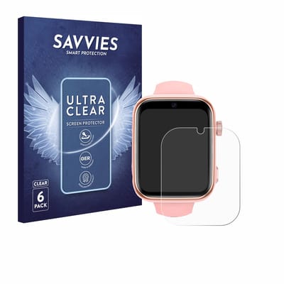 Savvies - Screenprotector voor Akumaka 4G Kids Smartwatch - Folie Beschermfolie transparant 6 Stuks