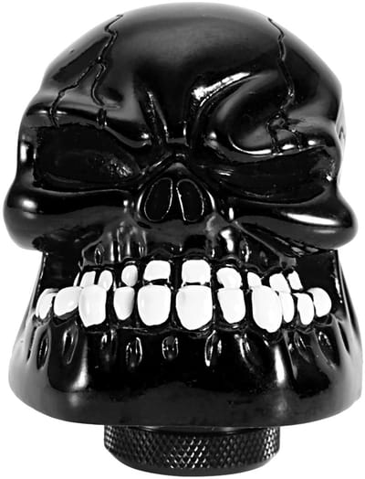 Allecto - Gear Stick Shifter - Skeleton Skull Head - Luxe en modieuze look - Zwart - Universel Shifter - Perfect voor auto - Versnellingspook