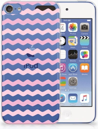 Back Cover voor Apple iPod Touch 5 | 6 TPU bumper Waves Roze