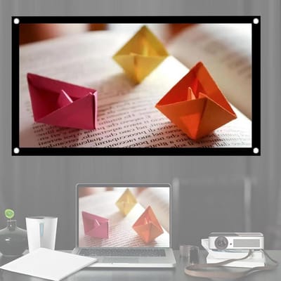 Projectiescherm - Filmscherm Draagbaar - Thuisbioscoop Creëren - Opvouwbaar Canvas Materiaal - 200 Inch - Wit