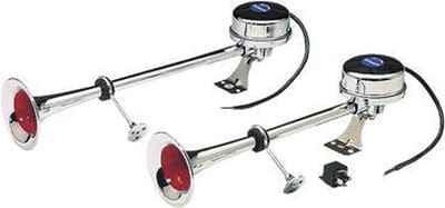 allpa RVS elektromagnetische scheepshoornset 2-tonig 470mm 12V (115dB(A)-320/370Hz