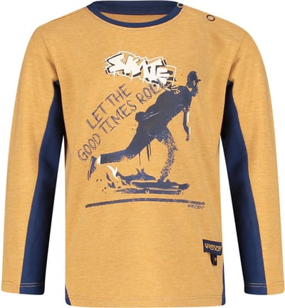 4President baby jongens shirt Mace Yellow Melange Maat 86