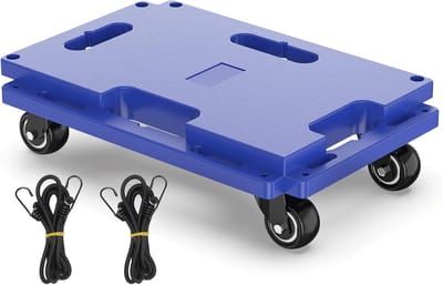 Mobiele Dolly - Verhuiswagen 4 wielen - Zware meubels verplaatsen - Dubbele kogellagerwielen - 200 kg capaciteit - Blauw