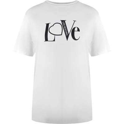 Love Moschino Dames/dames Katoenen T-shirt (Wit)