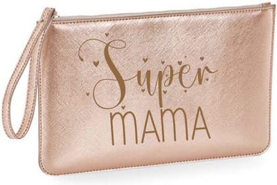 Toilettas leerlook cadeau super mama-rose gold-cadeau kerst-verjaardag-moederdag