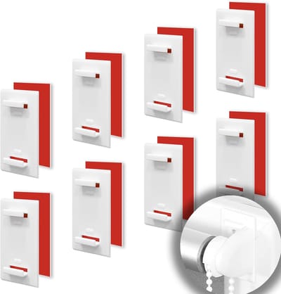 8 stuks plakhouders kort voor Klemmfix rolgordijn, dubbel rolgordijn, duo-rolgordijn, zonder boren, als accessoire, reserveonderdeel voor bevestiging aan vaste pvc-ramen, balkondeur