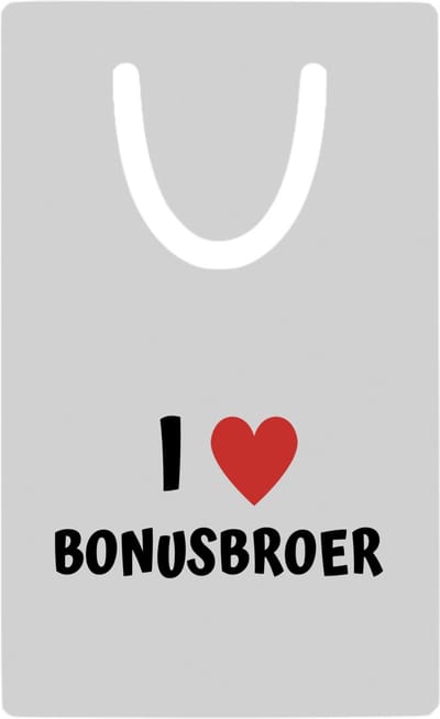 Hacebo® - I love bonusbroer metalen boekenlegger - Broer - de liefste bonusbroer - verjaardag - cadeautje voor broer - broer artikelen - kado - geschenk Bladwijzer boekenleggers - 7.6 cm x 5cm
