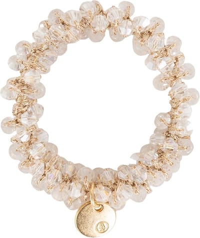 BR Haarelastiek Beads White Pearl