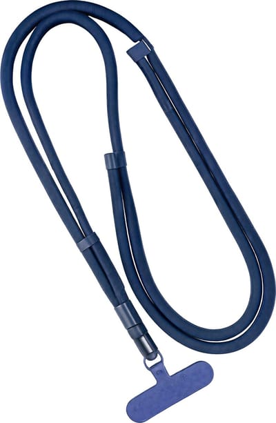 Verstelbare Zelfvergrendelende Telefoon Lanyard Anti-Verlies - Polsband en Nekkoord met Weaving Card - Smartphone Koord voor Dagelijks Gebruik en Reizen - Blauw