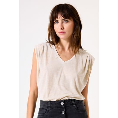 Garcia Ladies T-shirt Ss Sand Melee Taglia: XS | Canottiere Outlet | Donna | Marrone