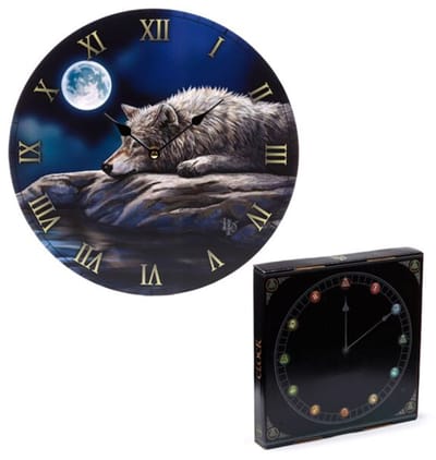 Lisa Parker Quiet Reflection Wolf Bedrukte Klok