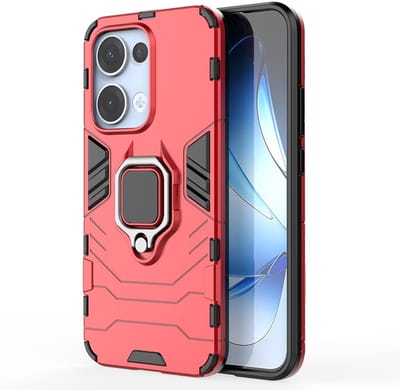 Coverup Hoesje - Geschikt voor OPPO Reno13 5G Hoesje - Coverup Ring Kickstand Back Cover - Rood