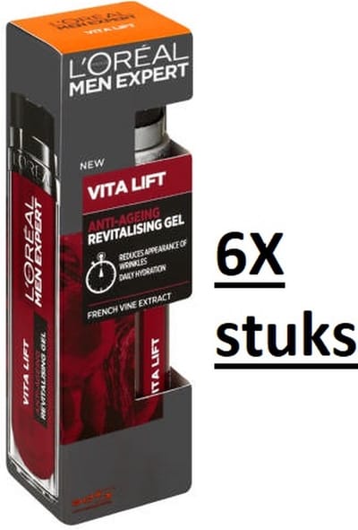 L’Oréal Men Expert Vita Lift Gel Flash Anti-Rides 50ml 6X stuks