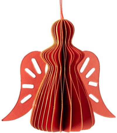 Papieren honeycomb engel rood