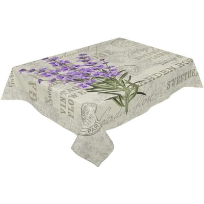 Paarse Bloem Lavendel Wit Waterdicht Tafelkleed Bruiloft Tafeldecoratie Tafelloper Keuken Eettafelkleed 4pcs 33x48 Table mat