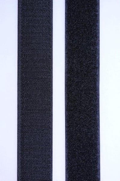 Klittenband Naaibaar Zwart Niet-Plakbaar 20 mm - 0,5 m - klitteband