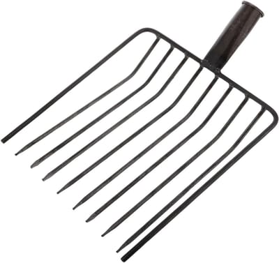 Tuin Vork Vervangingskop - Bodemverluchter - Bodem Losmaken - Stalen Constructie - 41 x 30 cm - Zwart