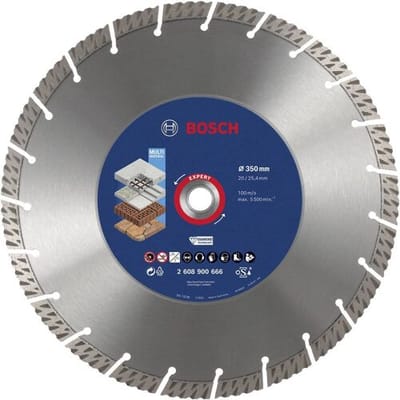 Bosch Accessories 2608900666 EXPERT MultiMaterial Diamanten doorslijpschijf Diameter 350 mm Boordiameter 20 mm, 25.40 mm Steen, Beton, Baksteen 1