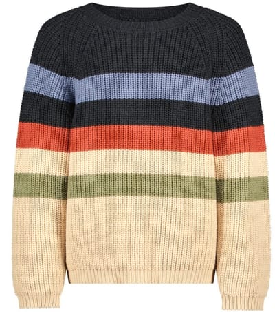Like Flo winter sweater jongens - beige - Donin - gestreept - gebreid