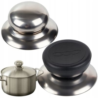 Pingyang Rongrong Handicraft Factory - Universele Potdeksels - Handvat Set - Staal en Kunststof - 6cm x 3cm