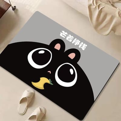 Cartoon Grappig Zacht Diatomeeënaarde Badkamervloermat Toiletdeur Absorberende Mat Huishoudelijke Deur Antislipmat 40*60cm